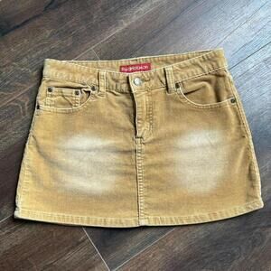 Tan Corduroy Mini Skirt Two Tone Beige Wash Y2K Neutralcore